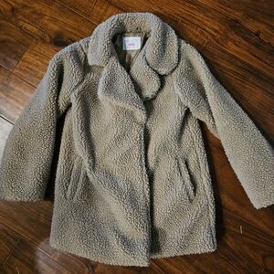 Girls light brown Sherpa coat